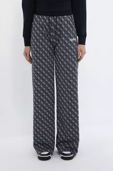 Брюки спортивные из смесового хлопка с принтом Guess