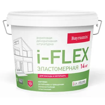 Штукатурка декоративная эластичная Bayramix I-Flex FL 001 14 кг цвет белый