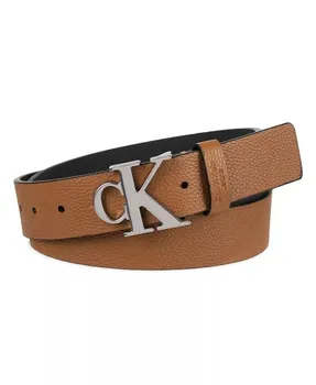 Мужской модный джинсовый ремень с пряжкой с логотипом Calvin Klein, бежевый