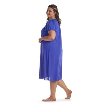 Длинная трикотажная ночная рубашка Miss Elaine Essentials больших размеров Miss Elaine Essentials, розовый