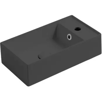 Раковина Simas Agile AG50 antracite matt*1 50х27 R с отверстием под смеситель, антрацит матовый