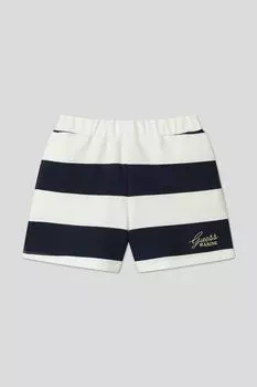 Шорты хлопковые в полоску Guess