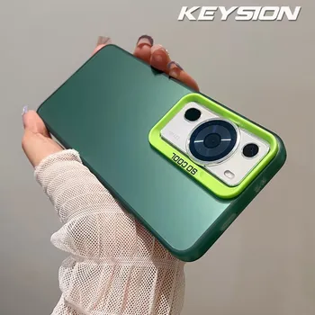 KEYSION Матовый чехол Metallic Aurora Skin для Huawei nova 12s 11 Pro 10 9 8, силиконовый противоударный чехол для телефона Honor 90 5G 70 50 for Huawei Nova 12s белый