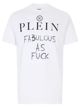 Футболка хлопковая с принтом PHILIPP PLEIN