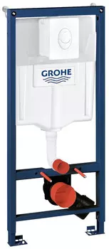 Инсталляция для унитаза Grohe Rapid SL 38722001 с кнопкой смыва, альпийский белый