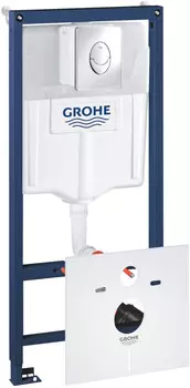 Инсталляция для унитаза Grohe Rapid SL 38750001 с кнопкой смыва, хром