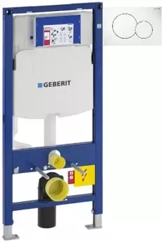 Инсталляция для унитаза Geberit Duofix Sigma 01 111.300.00.5 + 111.815.00.1 + 115.770.11.5 с кнопкой смыва, альпийский белый