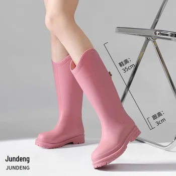 Женские резиновые сапоги Jundeng средней высоты, водонепроницаемые, нескользящие, для кухни и домашнего хозяйства 41