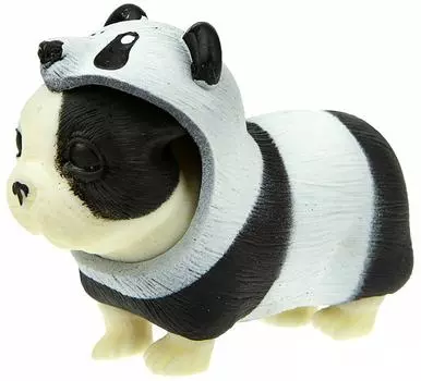 Французский бульдог-панда 1Toy тянущаяся в костюмчике 10см