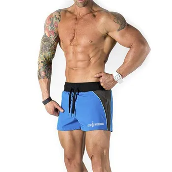 Muscleguys Мужские короткие шорты тренажерный зал Тренировочный порт Спортивный базовый быстрый сухой fit 4 цвета instock мужской Beash Плавательный мода Нижние шорты L красный