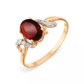 Кольцо с раухтопазом и Swarovski Zirconia Линии Любви