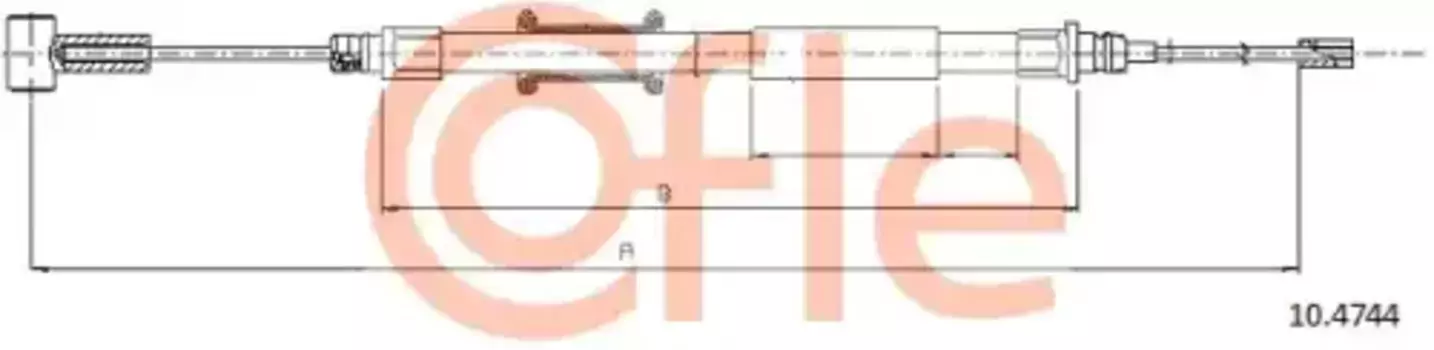 Трос ручного тормоза COFLE 92.10.4744