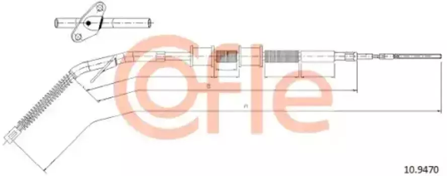 Трос ручного тормоза COFLE 92.10.9470