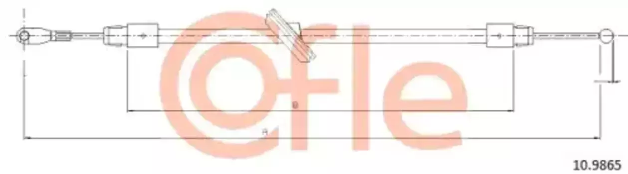 Трос ручного тормоза COFLE 92.10.9865
