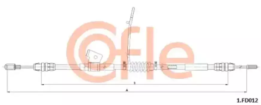 Трос ручного тормоза COFLE 92.1.FD012