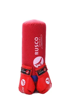 Набор боксерский д/начинающих RUSCO SPORT мешок+перчатки цвет красный 6 OZ