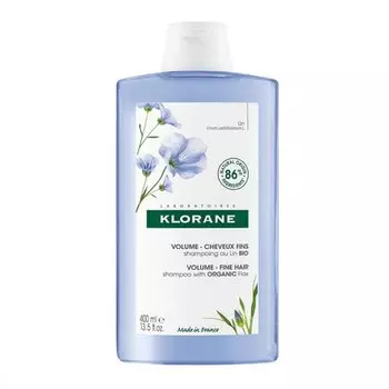 Klorane Шампунь с органическим экстрактом льняного волокна, 400 мл (Klorane, Volume plump)