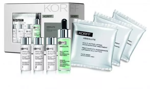 Korff Абсолют Набор Мультиактив для регенерирующего лифтинг-ухода (3 шт + 3x12 мл + 1x20 мл) (Korff, Абсолют)