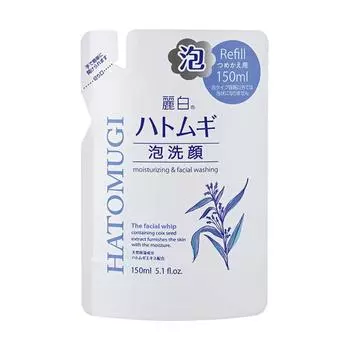Kumano Cosmetics Пенка для умывания Urarashiro Hatomugi, сменная упаковка 150 мл (Kumano Cosmetics, Косметика для умывания)