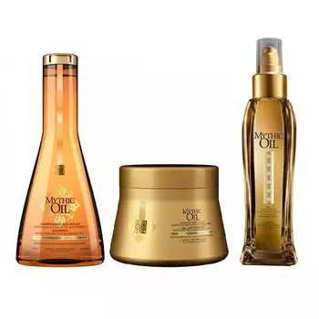 L'oreal Professionnel Набор Mythic Oil: Масло питательное, 100 мл + Шампунь для тонких волос, 250 мл + Маска для тонких волос, 200 мл (L'oreal Professionnel, Serie Expert)