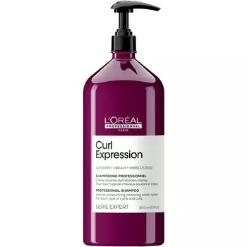 L'oreal Professionnel Профессиональный увлажняющий шампунь Curl Expression для всех типов кудрявых волос, 1500 мл (L'oreal Professionnel, Serie Expert)