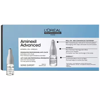 L'oreal Professionnel Программа Aminexil Advanced от выпадения волос, 10 ампул х 6 мл (L'oreal Professionnel, Serie Expert)