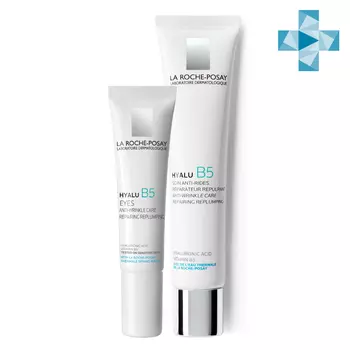 La Roche-Posay Набор для комплексного антивозрастного ухода (антивозрастной крем-уход 40 мл + антивозрастной крем-уход для контура глаз 15 мл) (La Roche-Posay, Hyalu B5)
