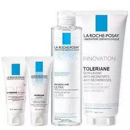 La Roche-Posay Набор Hydreane Legere: Гидриан Лежер 40 мл + Гидриан ВВ крем светлый 40 мл + Толеран Очищающий гель 200 мл + Мицеллярная вода для чувствительной кожи, 200 мл (La Roche-Posay, Hydreane)