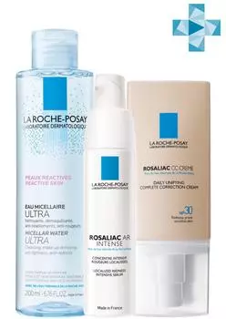 La Roche-Posay Набор: интенсивная сыворотка AR 40 мл + корректирующий СС крем 50 мл + мицеллярная вода Ultra Reactive 200 мл (La Roche-Posay, Rosaliac)
