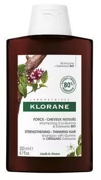 Klorane Шампунь с экстрактом хинина и органическим экстрактом эдельвейса, 200 мл (Klorane, Thinning Hair)