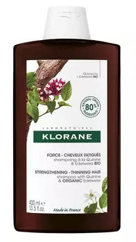 Klorane Шампунь с экстрактом хинина и органическим экстрактом эдельвейса, 400 мл (Klorane, Thinning Hair)