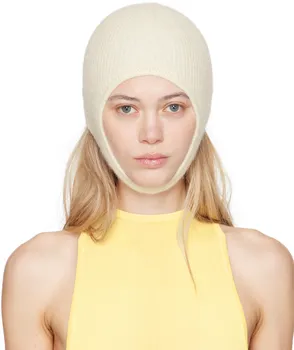 Off-White Шапка-бини La Casa 'La capuche Gros Grain' JACQUEMUS, кремовый