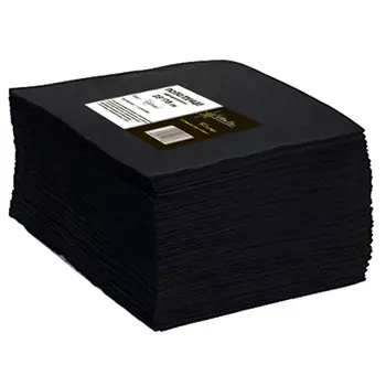 White Line, Полотенце 35x70 см, черное, 50 шт.