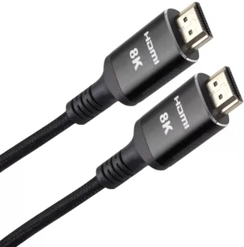 Кабель интерфейсный HDMI-HDMI VCOM ACG859B-3.0 19M/M,ver. 2.1 8KX60Hz (Econom) оплетка 3m iOpen