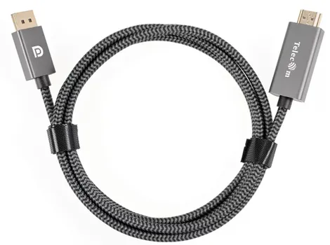 МФУ VCOM TA561M-1.8M Кабель DisplayPort M-> HDMI M 4K@60Hz 1.8m Telecom,оплетка (TA561M-1.8M)