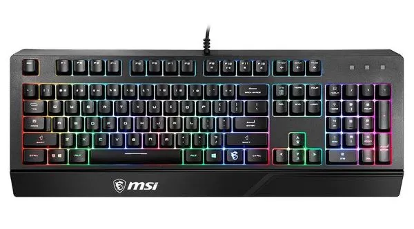 Клавиатура MSI VIGOR GK20 RU S11-04RU230-CLA черная USB Multimedia for gamer LED (подставка для запястий) (1427059)