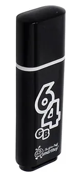 Накопитель USB 2.0 64GB SmartBuy SB64GBGS-K Glossy черный