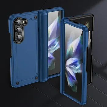 Жесткий прочный чехол для телефона Samsung Z Fold 5 Zfold5 с защитой от пыли для Samsung Galaxy Z Fold5 Fold 5, защитный чехол на петлях с защитой от падения Samsung z fold 5 серый