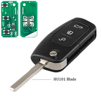 Автомобильный пульт дистанционного управления KEYYOU, для Ford Fusion Focus Mondeo Fiesta Galaxy Uncut HU101 Blade 4D63/4D60, 433 МГц