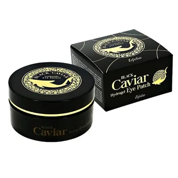 ESFOLIO Патчи для глаз BLACK CAVIAR гидрогелевые с экстрактом черной икры 60.0