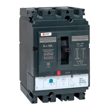 Автоматический выключатель в литом корпусе EKF mccb99C-100-16 ВА-99C 100/16А 3P 35кА