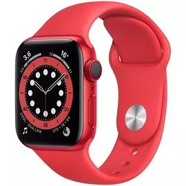 Часы Apple Watch Series 6 40mm алюминий красные красный спортивный ремешок GPS