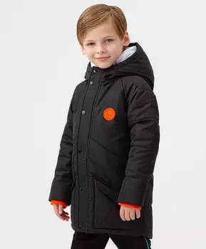 Пальто демисезонное черное Button Blue (98)