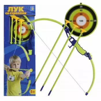 Набор лучника, лук и стрелы, мишень, 21", коробка