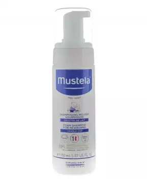 Mustela Bebe Шампунь-пенка от "молочных корочек" для новорожденных, 150 мл