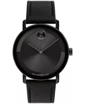 Мужские часы Bold Evolution 2.0 швейцарские кварцевые черные кожаные часы 40 мм Movado, черный