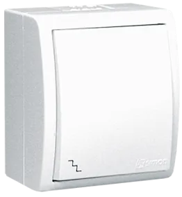 Переключатель Simon 1594201-030 Simon 15 Aqua Белый 1-клавишный наружный, IP54