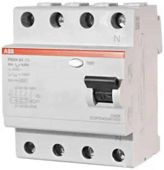 УЗО ABB 2CSF204004R1400 FH204AC 4P 40A 30mA (AC)