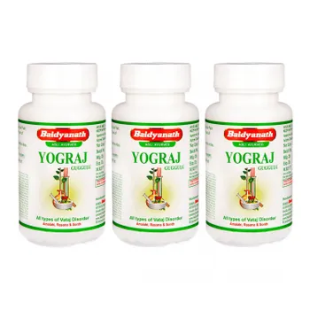 Набор Йогарадж Гуггул (3 x 120 таб), Yograj Guggulu Set, произв. Baidyanath