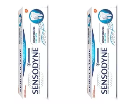Sensodyne Набор Зубная паста Восстановление и защита, для чувствительных зубов, 75 мл*2 штуки (Sensodyne, Зубные пасты)
